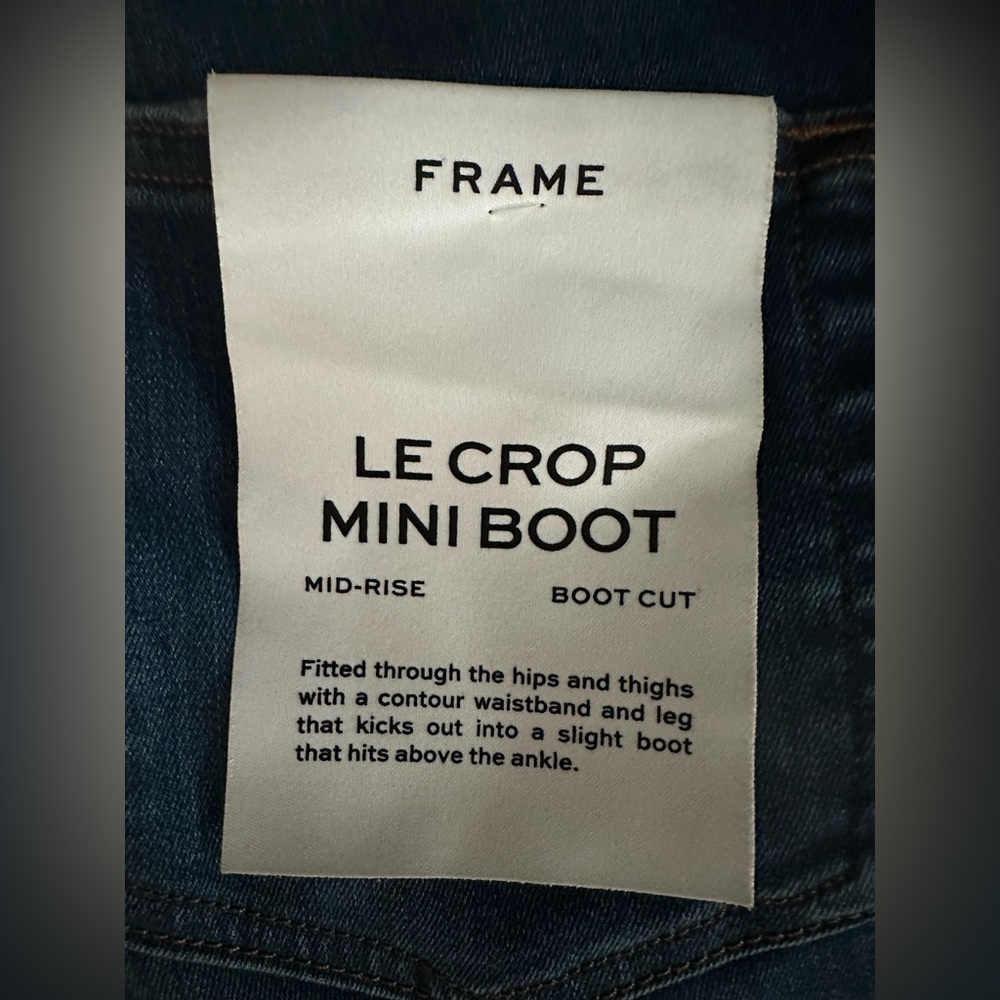 FRAME Cropped mid-rise bootcut jeans, Size 31, NWT - Picture 6 of 6